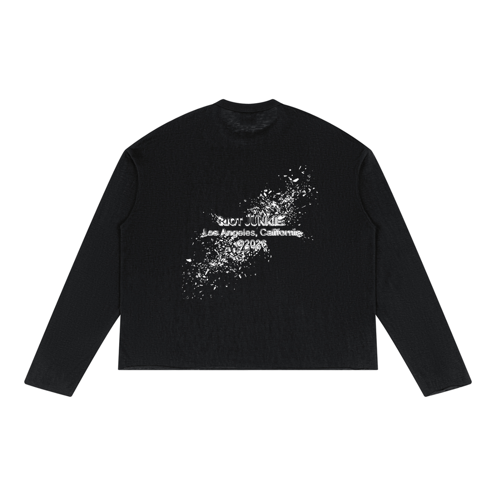 Unisex Raw Edge Long Sleeve T-Shirt