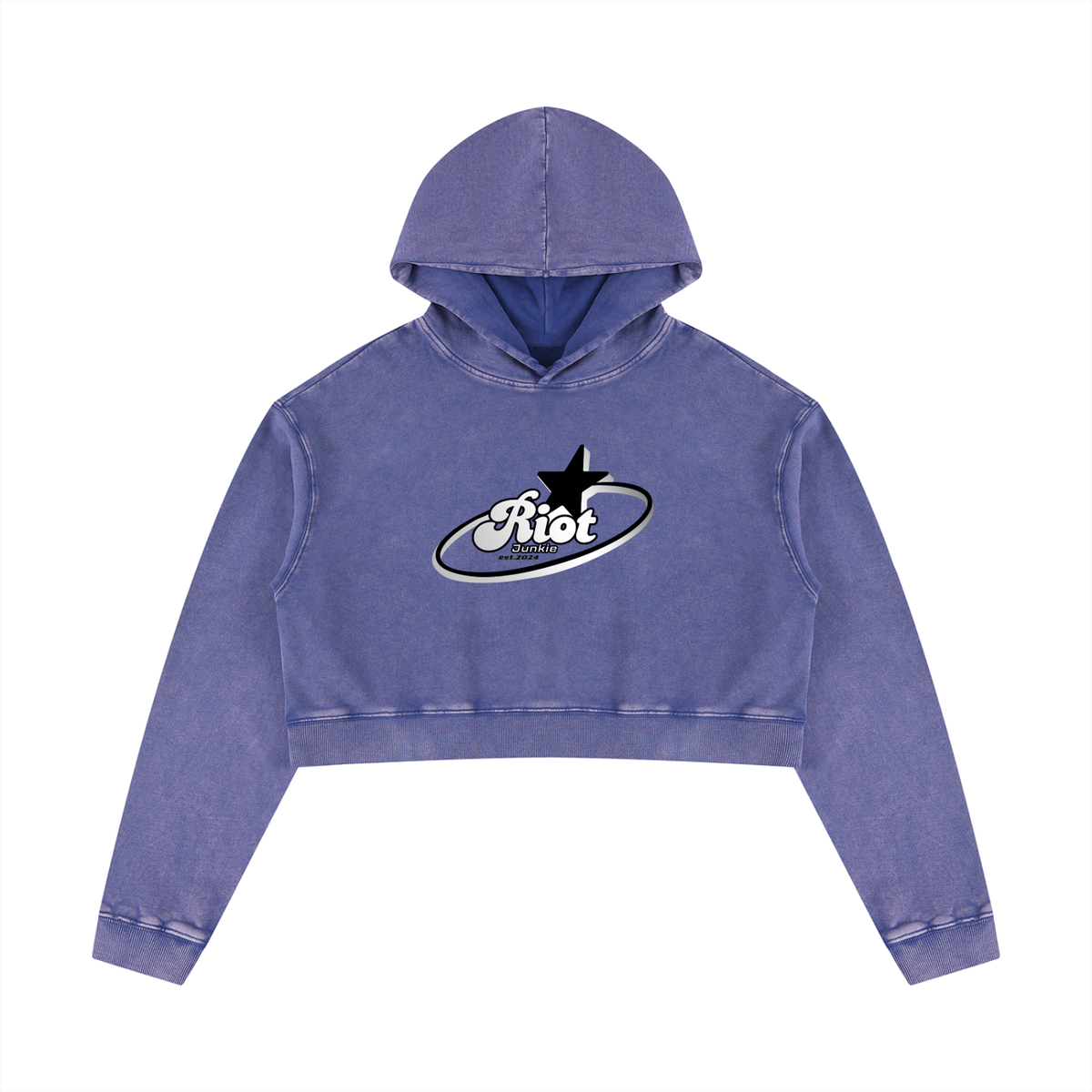 Women’s Mineral Washed Crop Hoodie