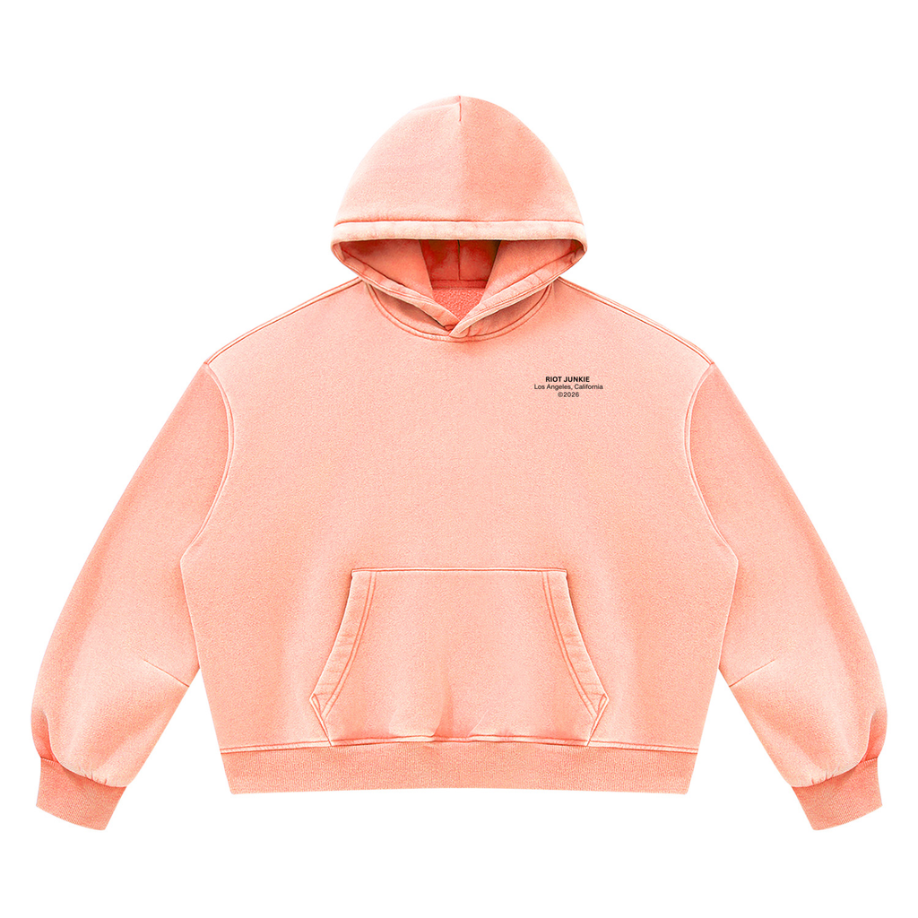 Unisex Vintage Wash Boxy Fleece Hoodie