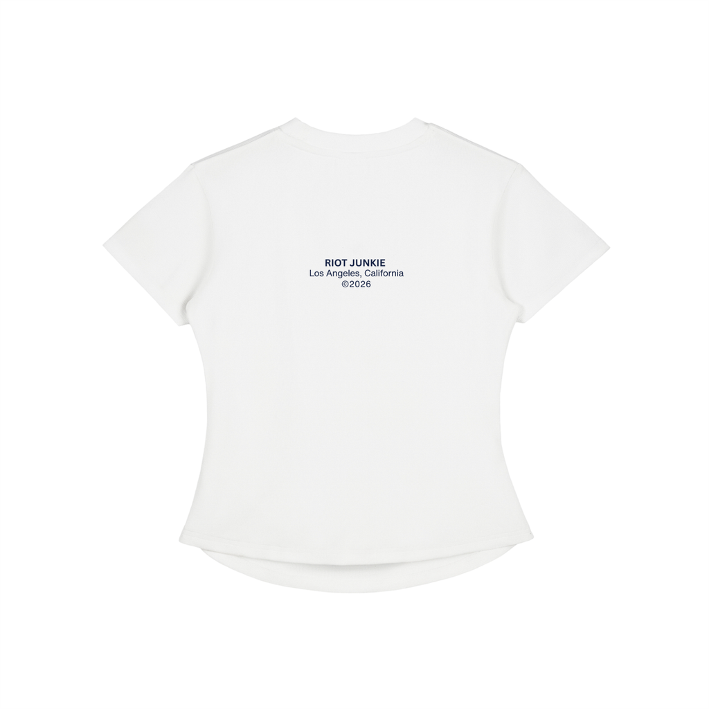 Vintage Washed Bodycon Cotton T-Shirt