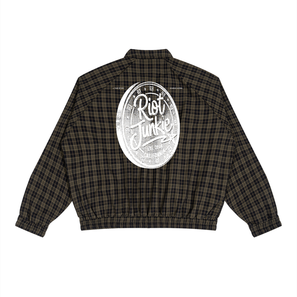 Unisex Plaid Full-Zip Track Jacket