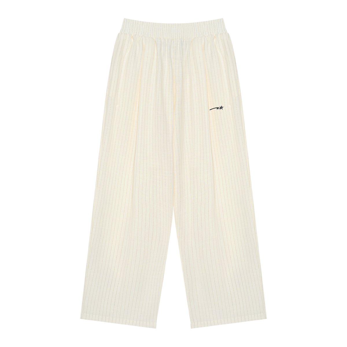 Unisex Striped Pleated Pants