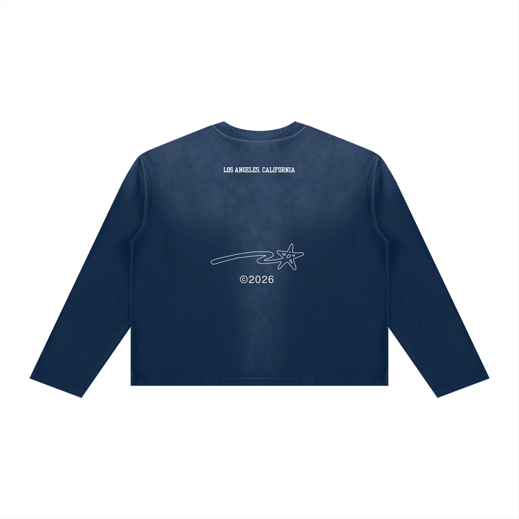 Unisex Sunfade Boxy Long Sleeve T-Shirt