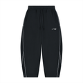 Unisex Piping Fleece Barrel Leg Sweatpants
