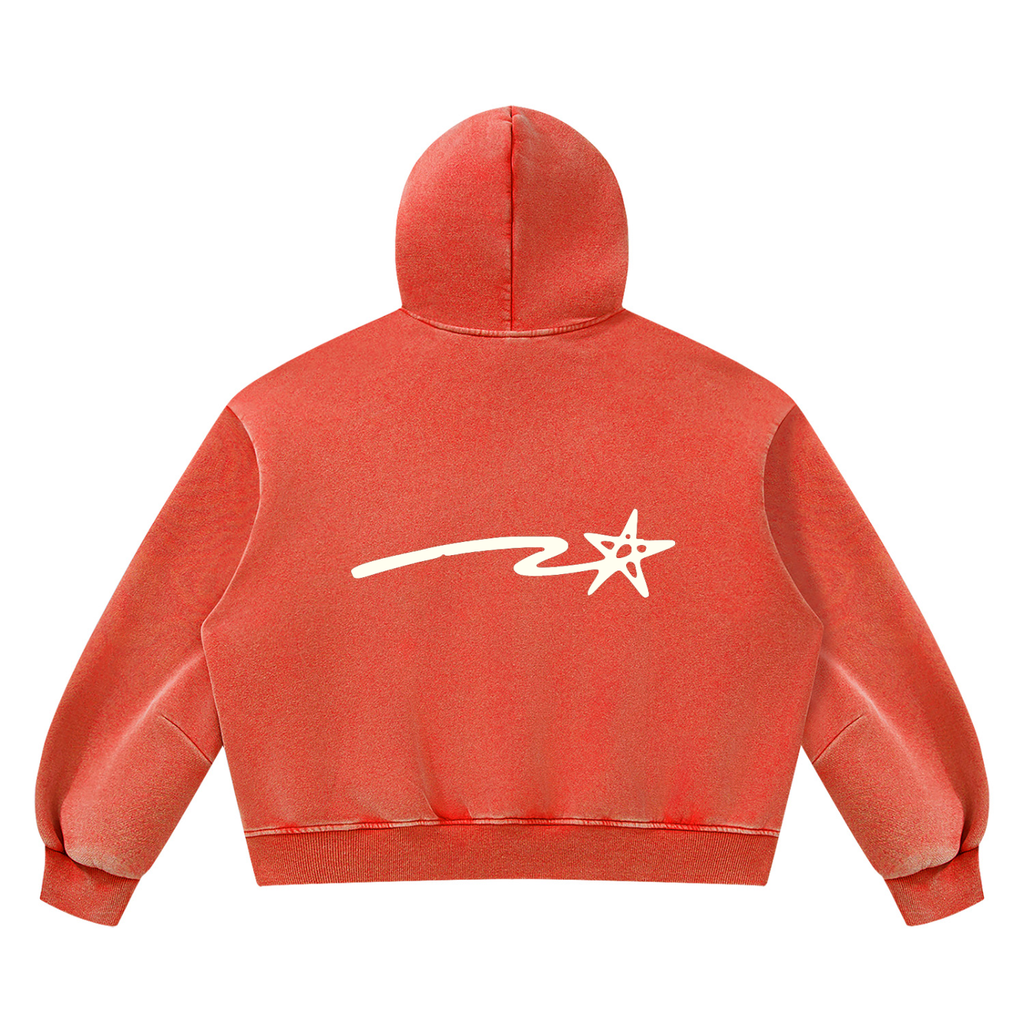 Unisex Vintage Wash Boxy Fleece Hoodie