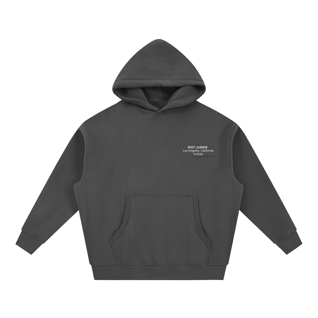 Essential Oversized Boxy Fit Fleece Hoodie