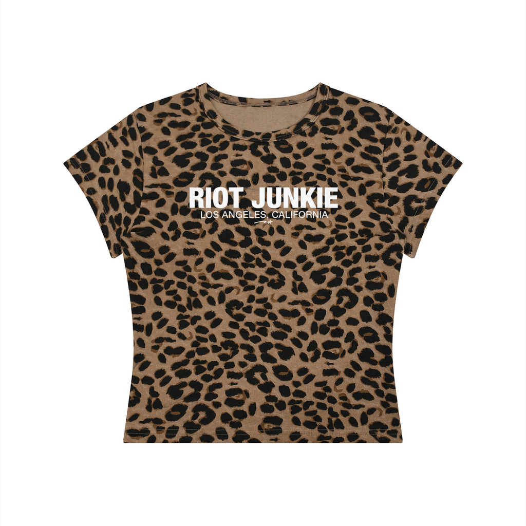 Women’s Leopard Print Crop T-Shirt