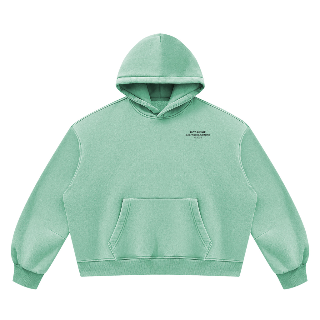 Unisex Vintage Wash Boxy Fleece Hoodie