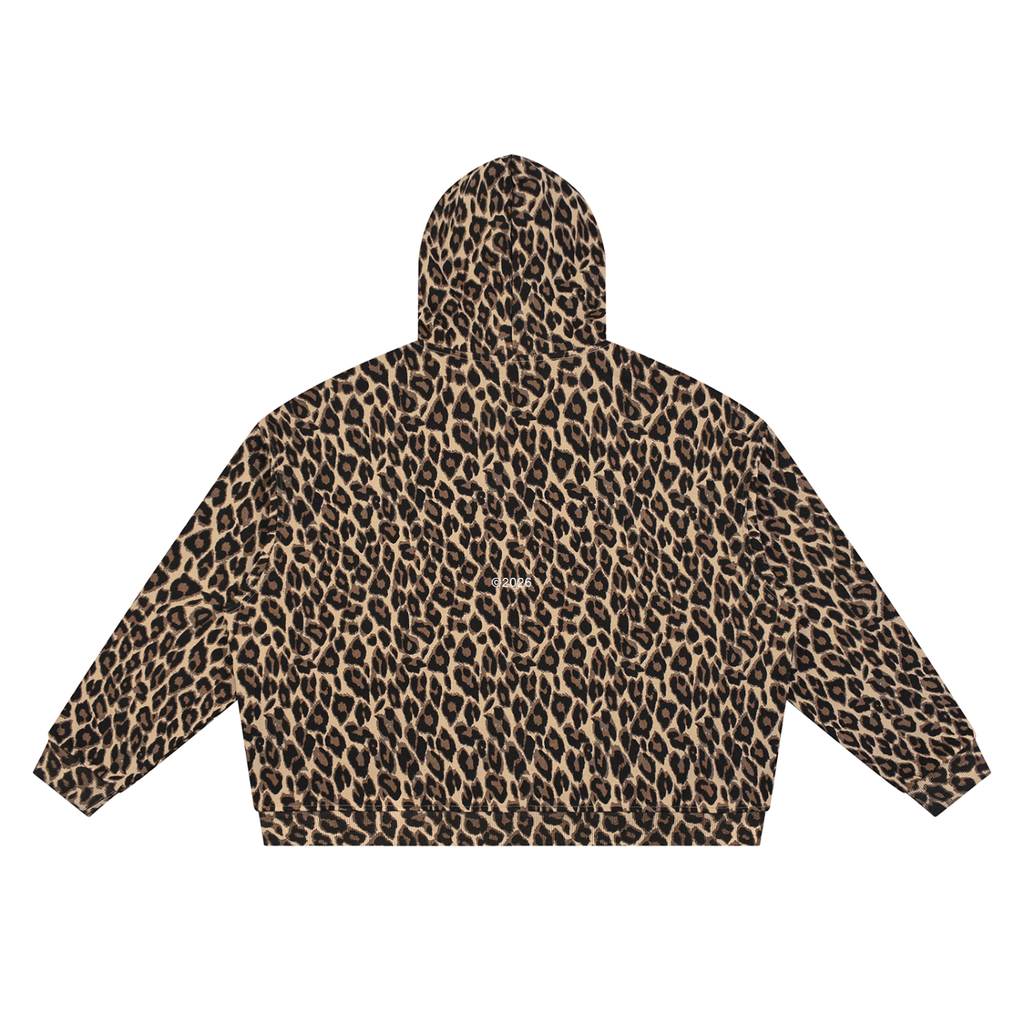 Unisex Leopard Full Zip Hoodie