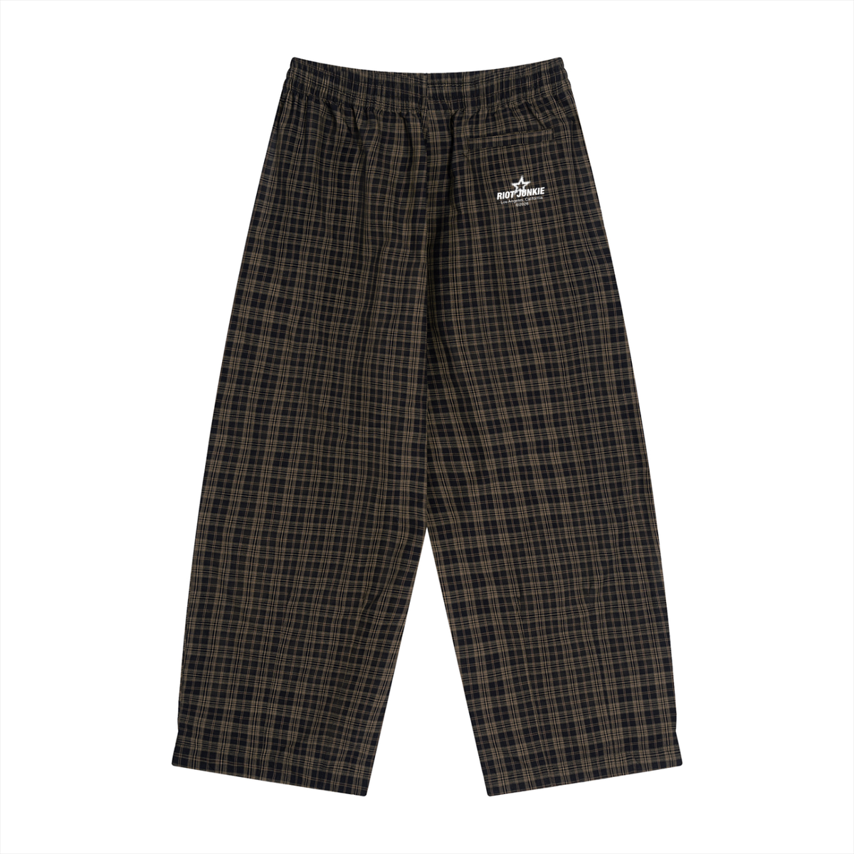 Unisex Plaid Wide Leg Pants
