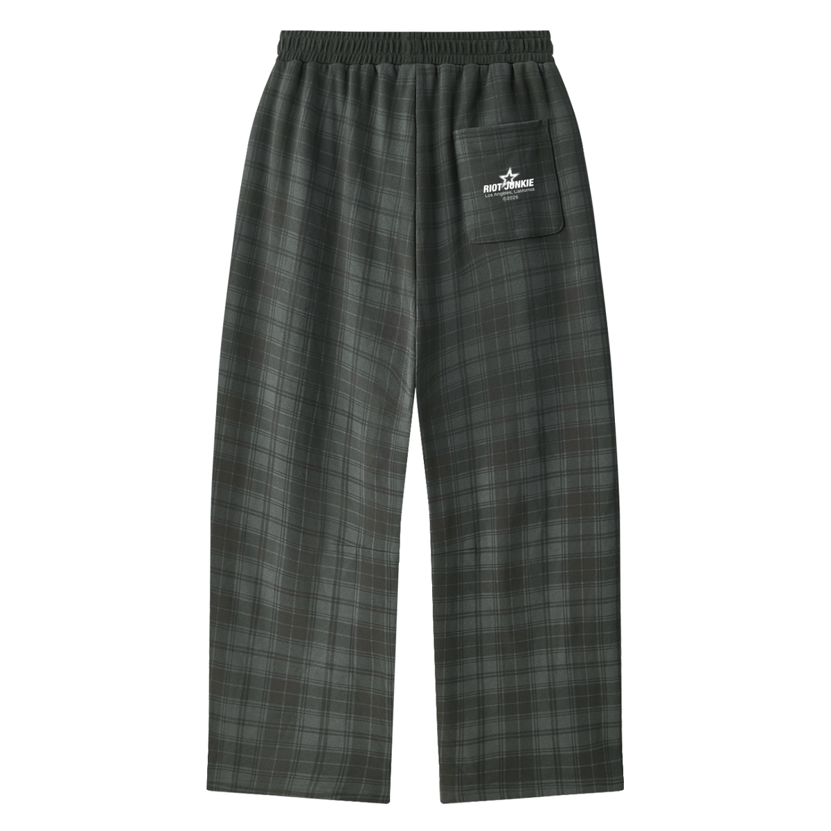 Unisex Plaid Straight Leg Pants