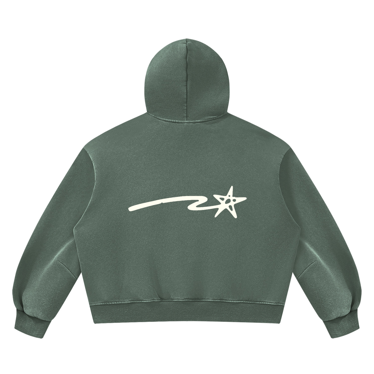 Unisex Vintage Wash Boxy Fleece Hoodie