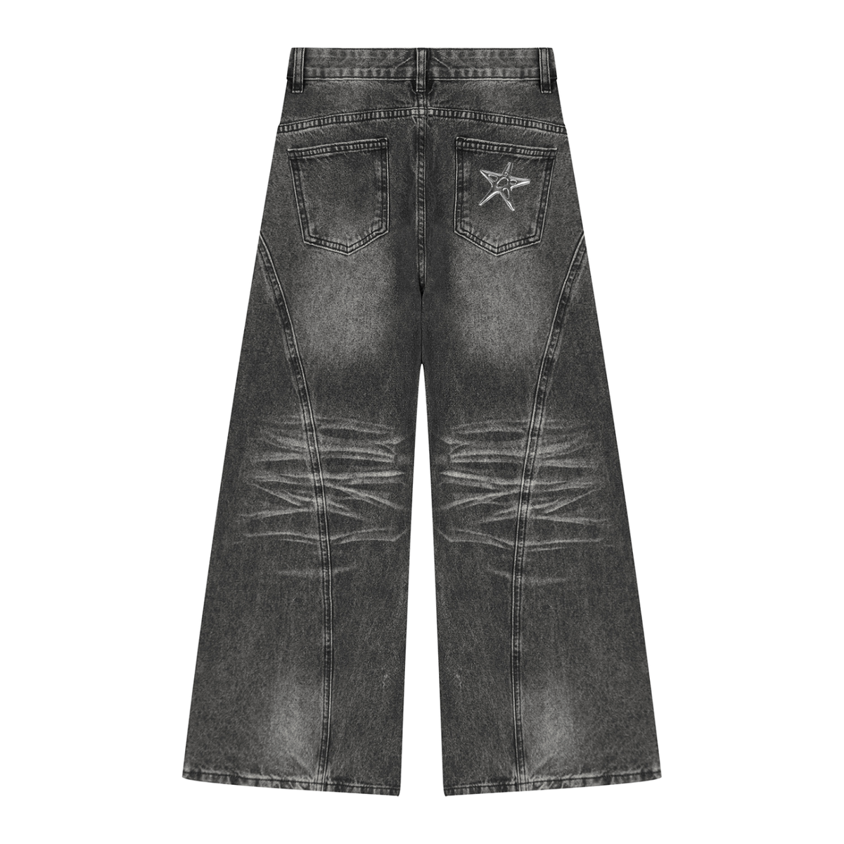 Women’s Vintage Wash Wide Leg Denim Jeans