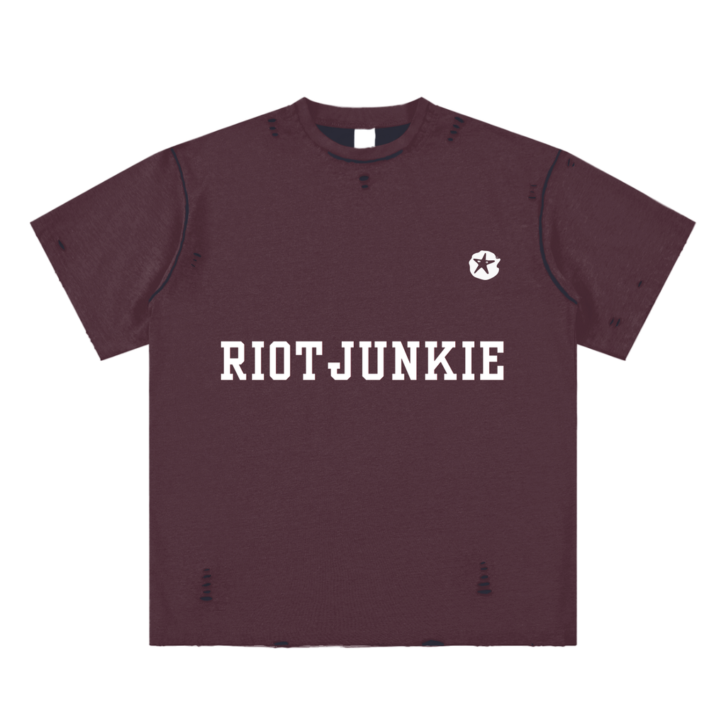 Hand-frayed Reversible T-shirt