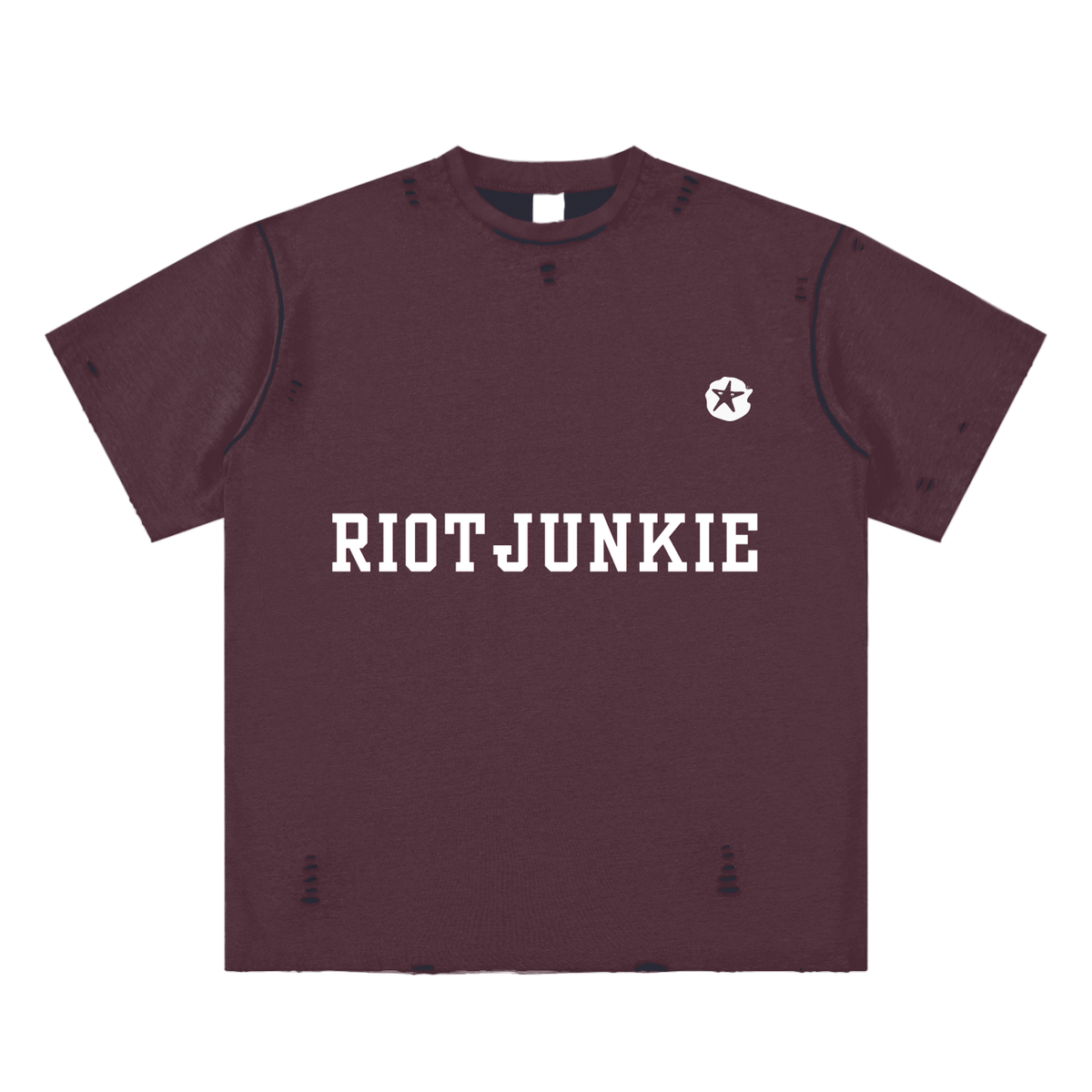 Hand-frayed Reversible T-shirt