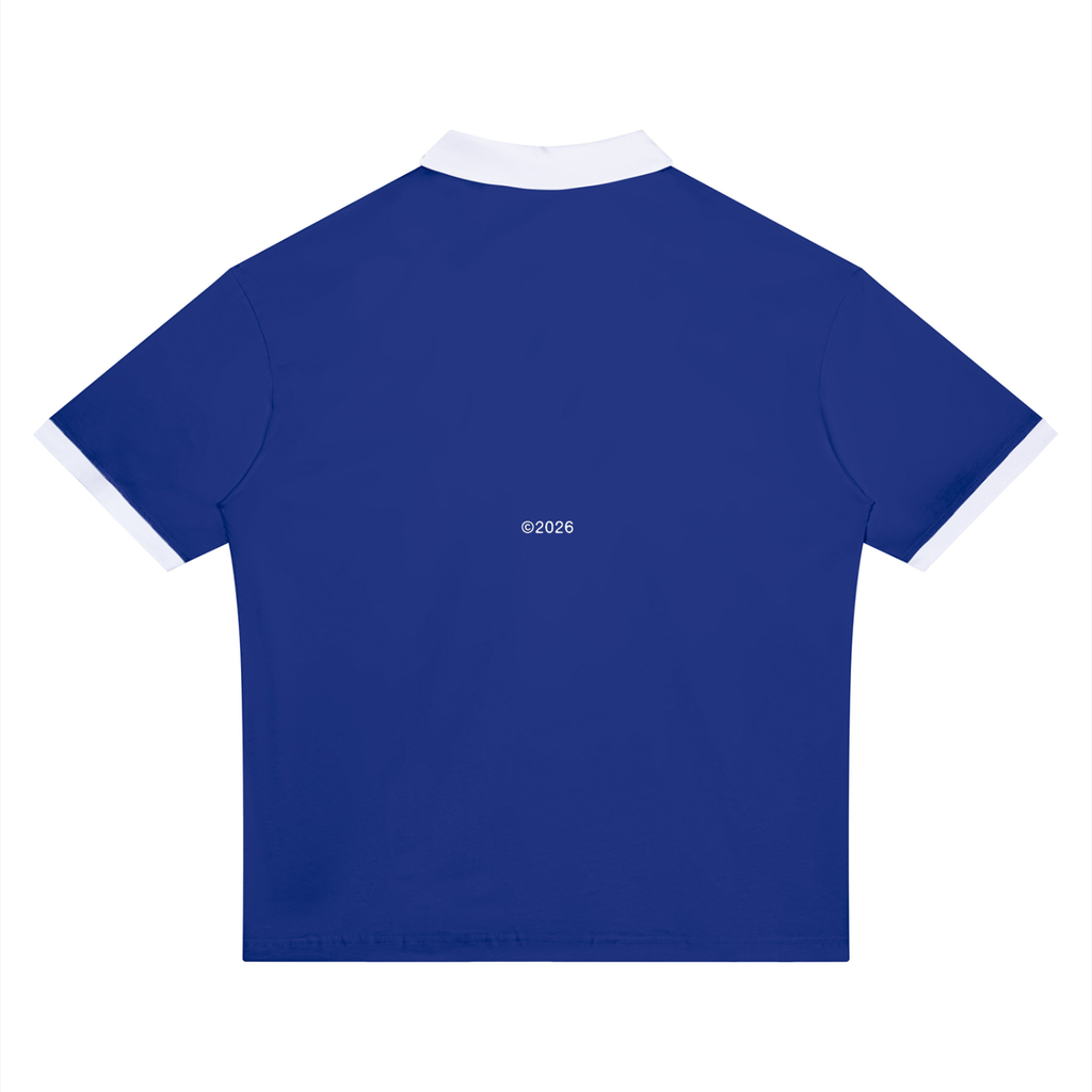 Unisex Color Block Polo Shirt