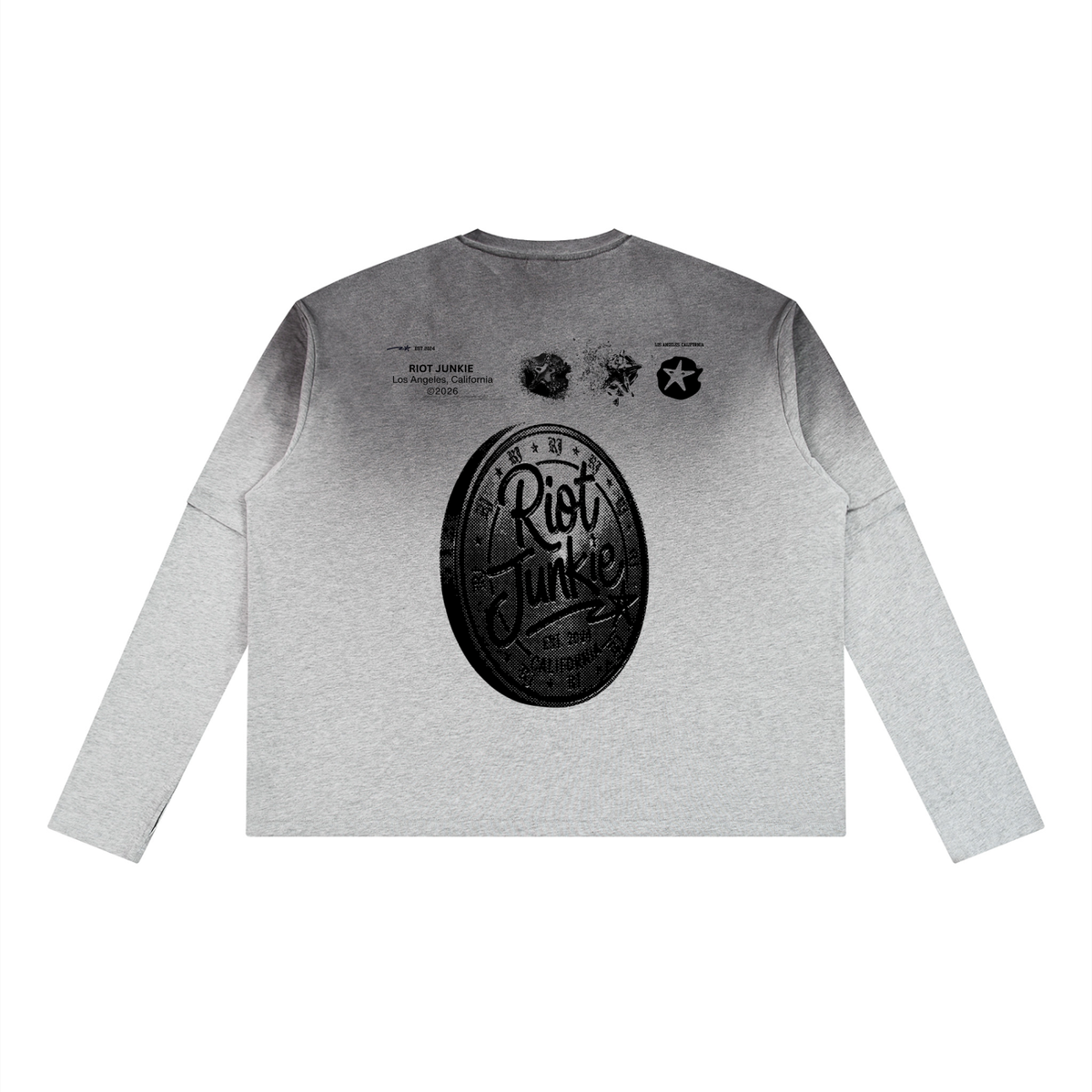 Unisex Vintage Wash Layered T-Shirt