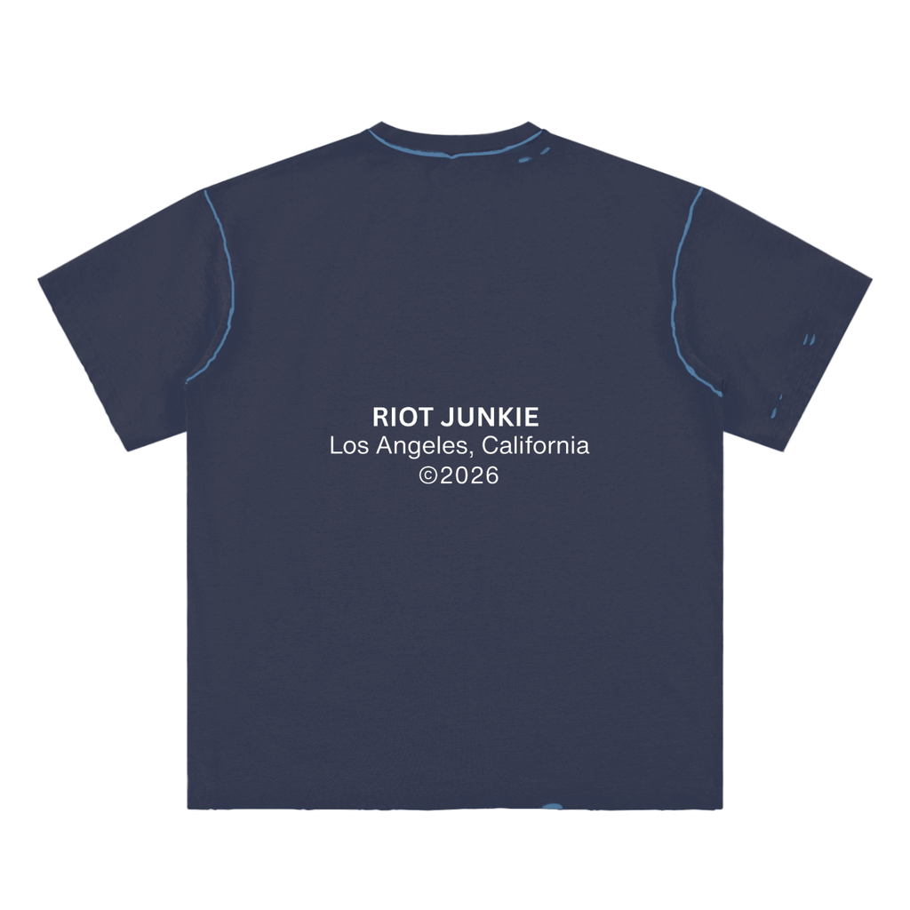 Hand-frayed Reversible T-shirt
