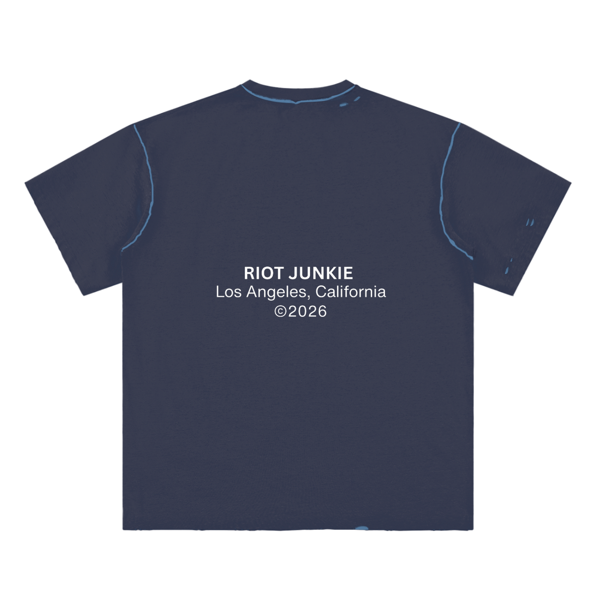 Hand-frayed Reversible T-shirt