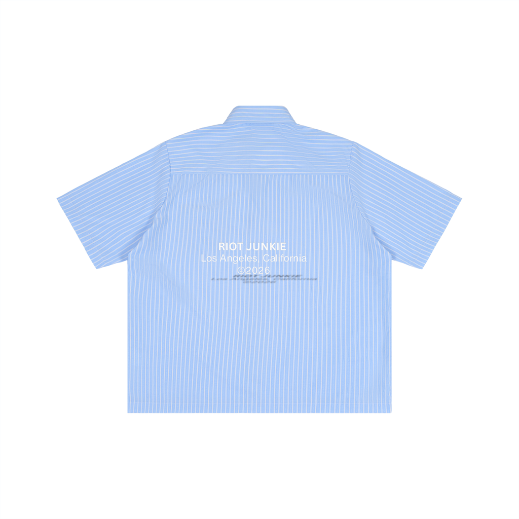 Striped Boxy Short Sleeve Shirt