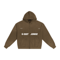 Hand-Frayed Sunfade Zip Hoodie
