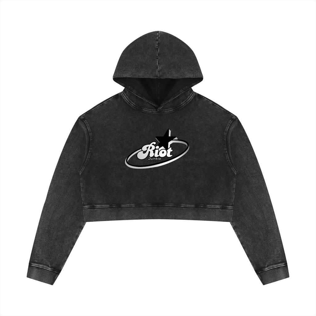 Women’s Mineral Washed Crop Hoodie
