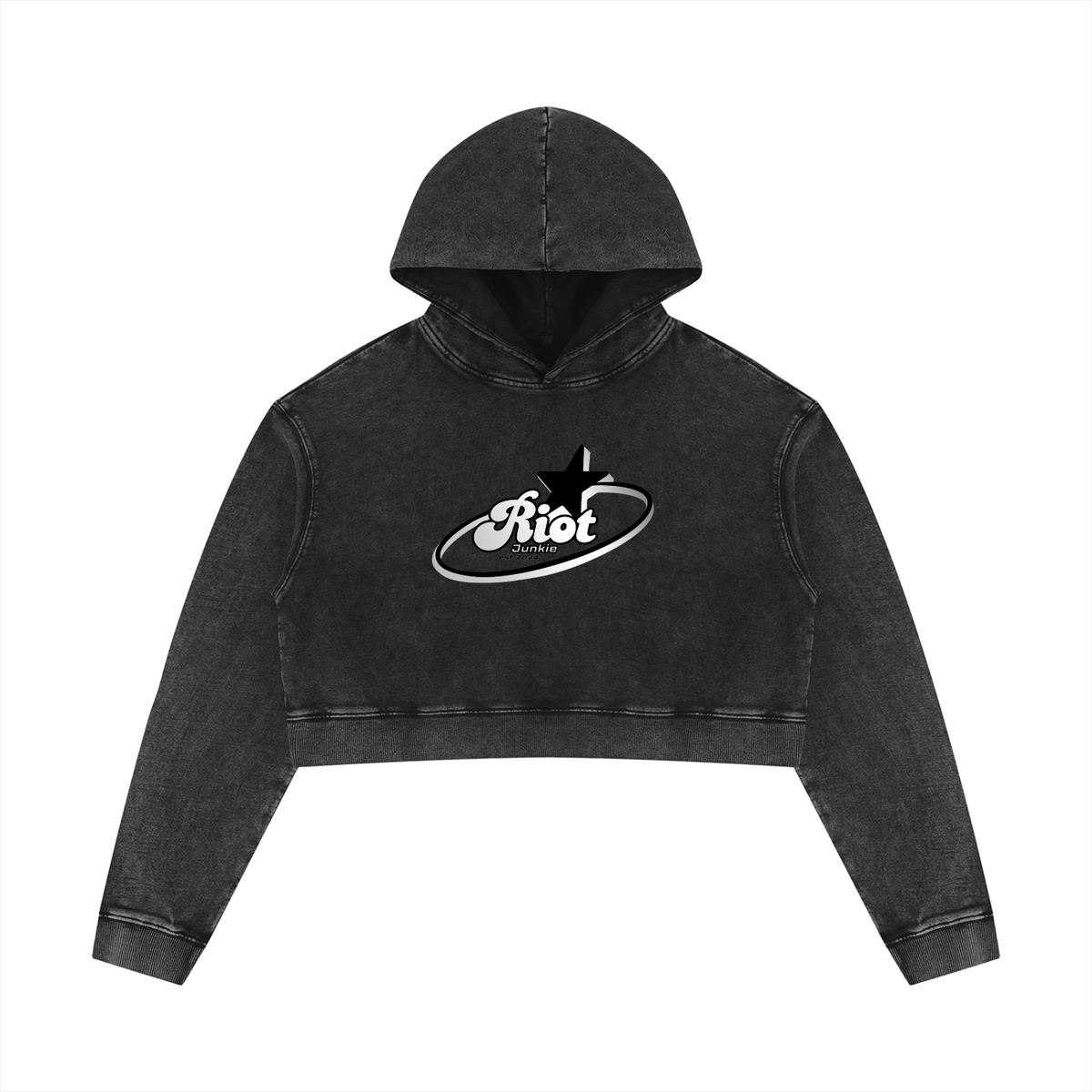 Women’s Mineral Washed Crop Hoodie