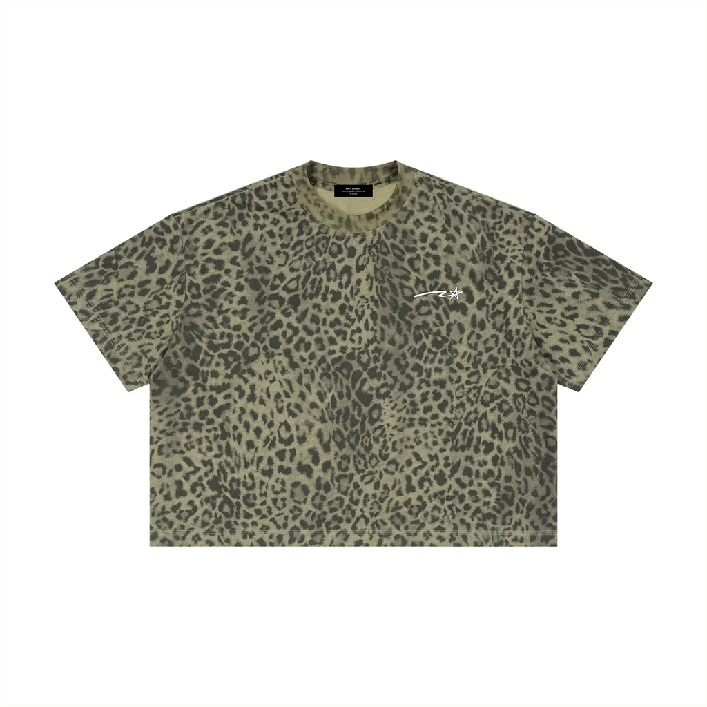 Unisex Leopard Print Boxy T-Shirt