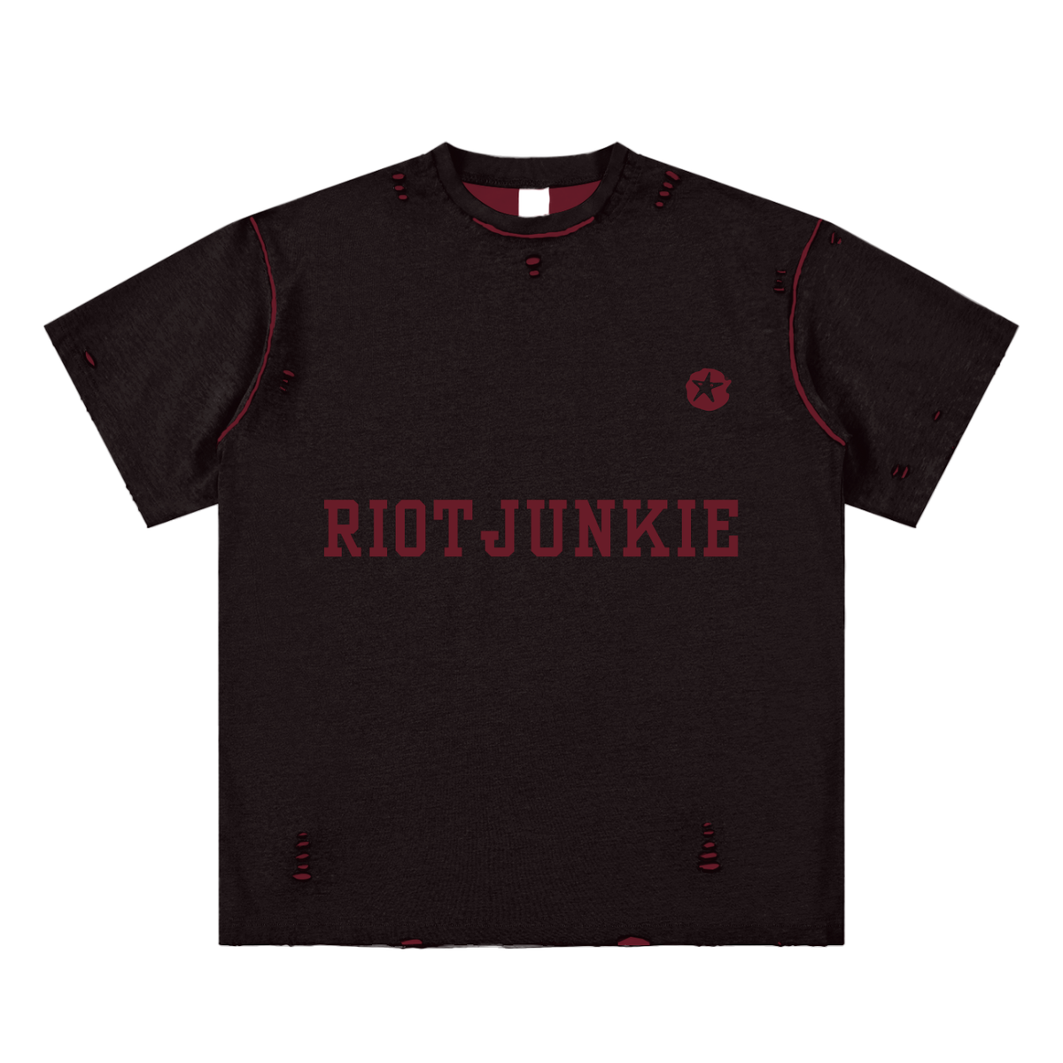 Hand-frayed Reversible T-shirt
