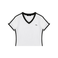 Women's V-Neck Ringer Crop T-Shirt