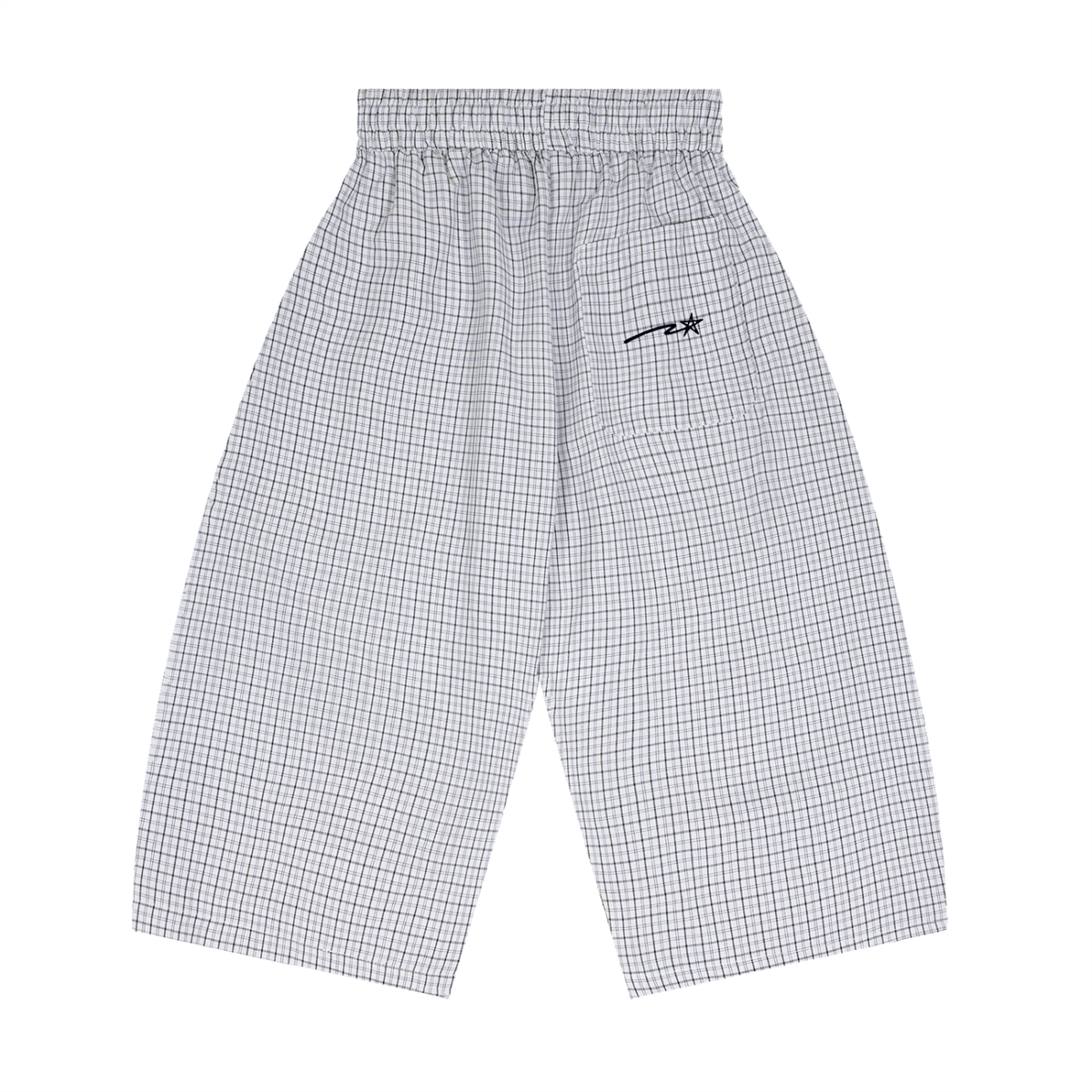 Unisex Plaid Loose Capri Shorts