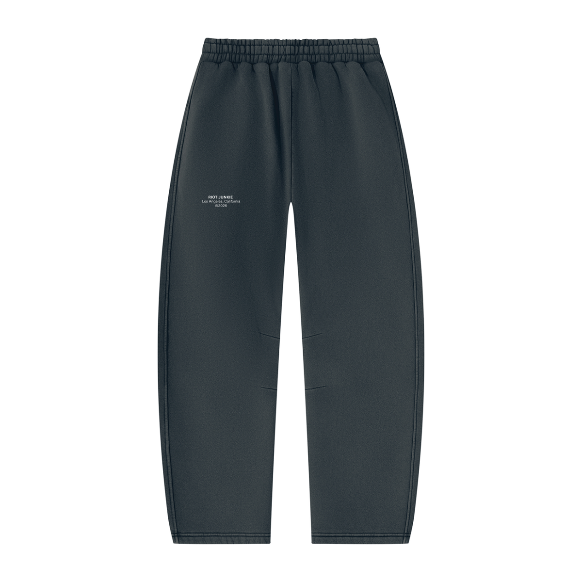 Unisex Vintage Wash Barrel Leg Fleece Sweatpants