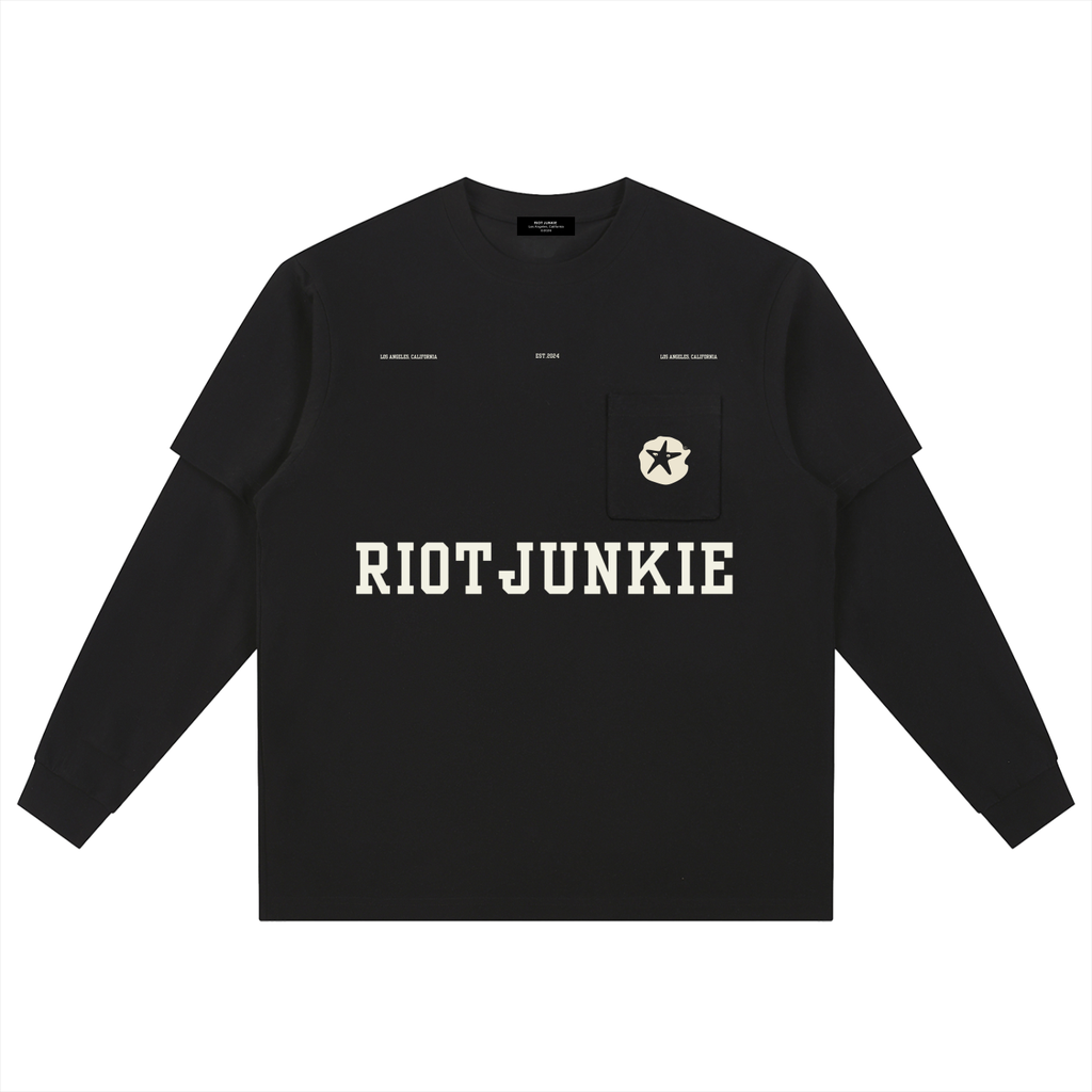 Layered Long Sleeve Oversized Tee