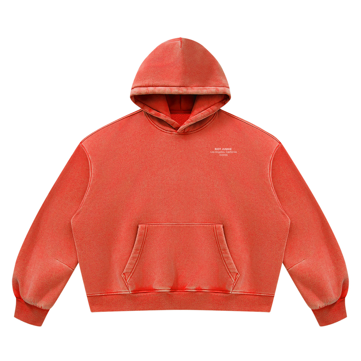 Unisex Vintage Wash Boxy Fleece Hoodie