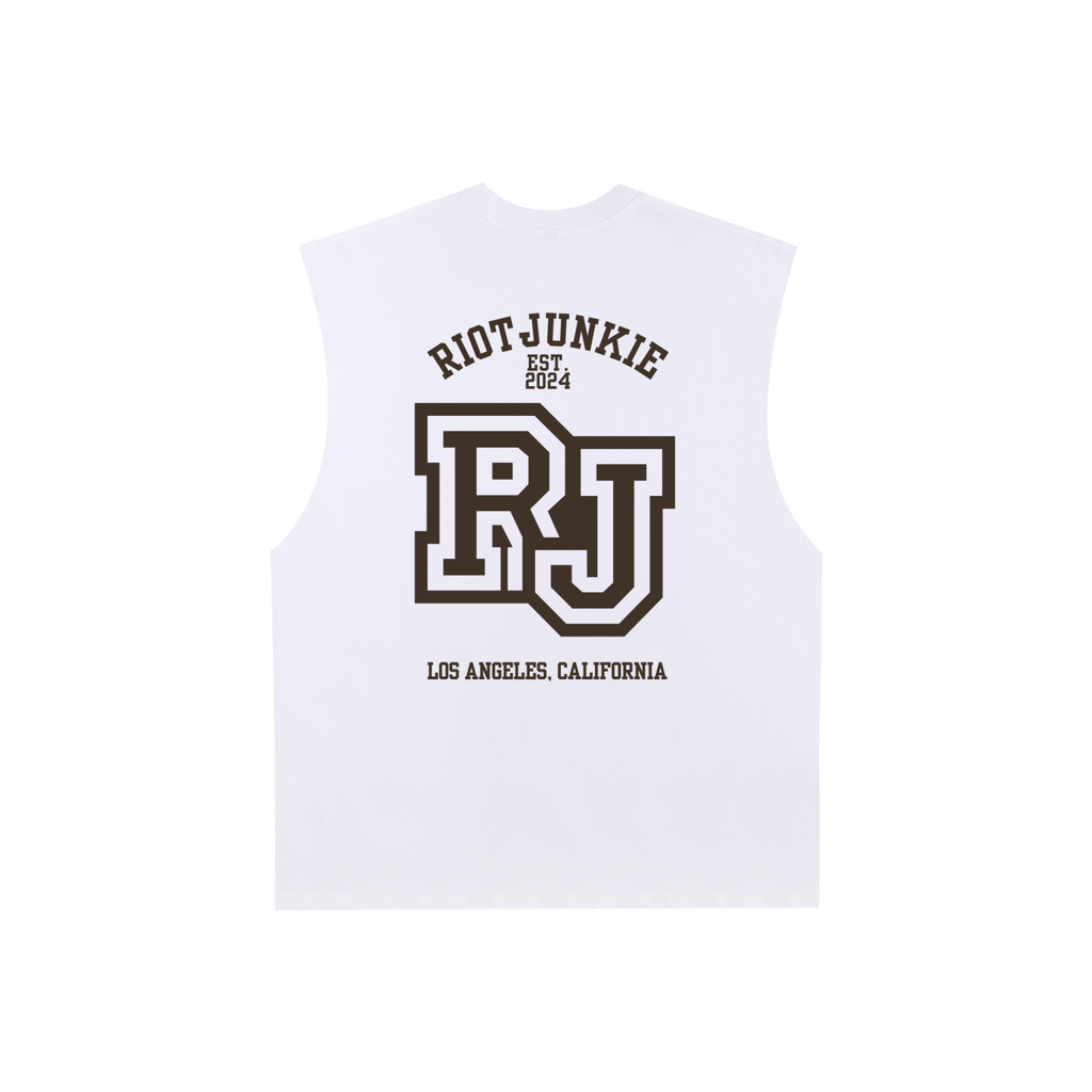Raw Edge Cotton Tank Top