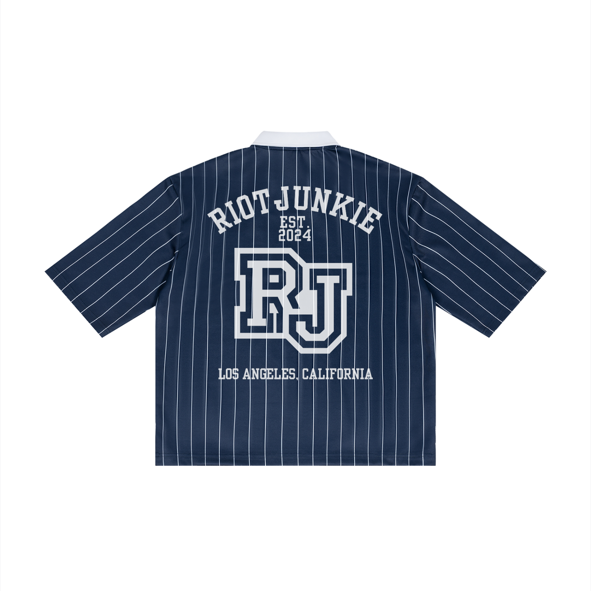 Unisex Pinstripe Collared Soccer Jersey