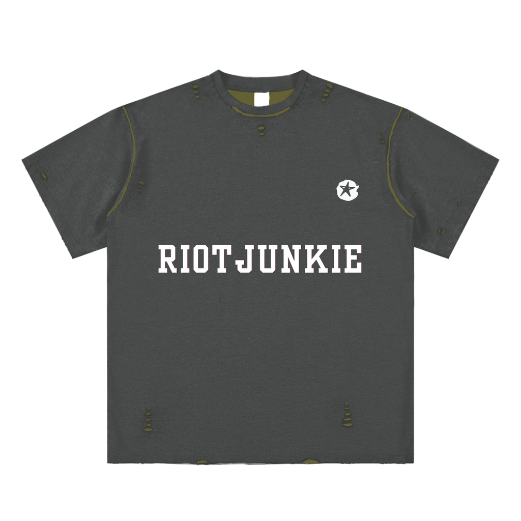 Hand-frayed Reversible T-shirt