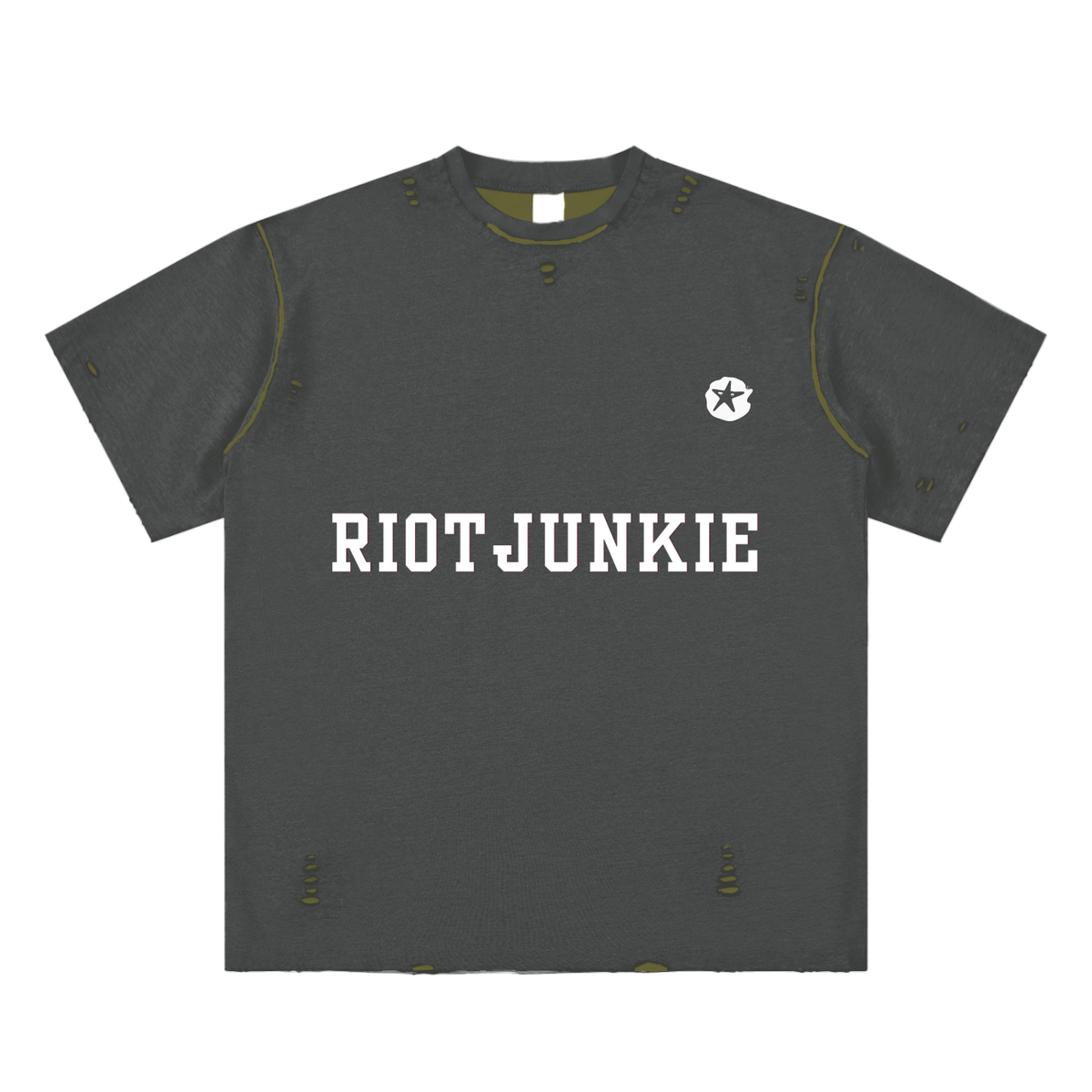 Hand-frayed Reversible T-shirt