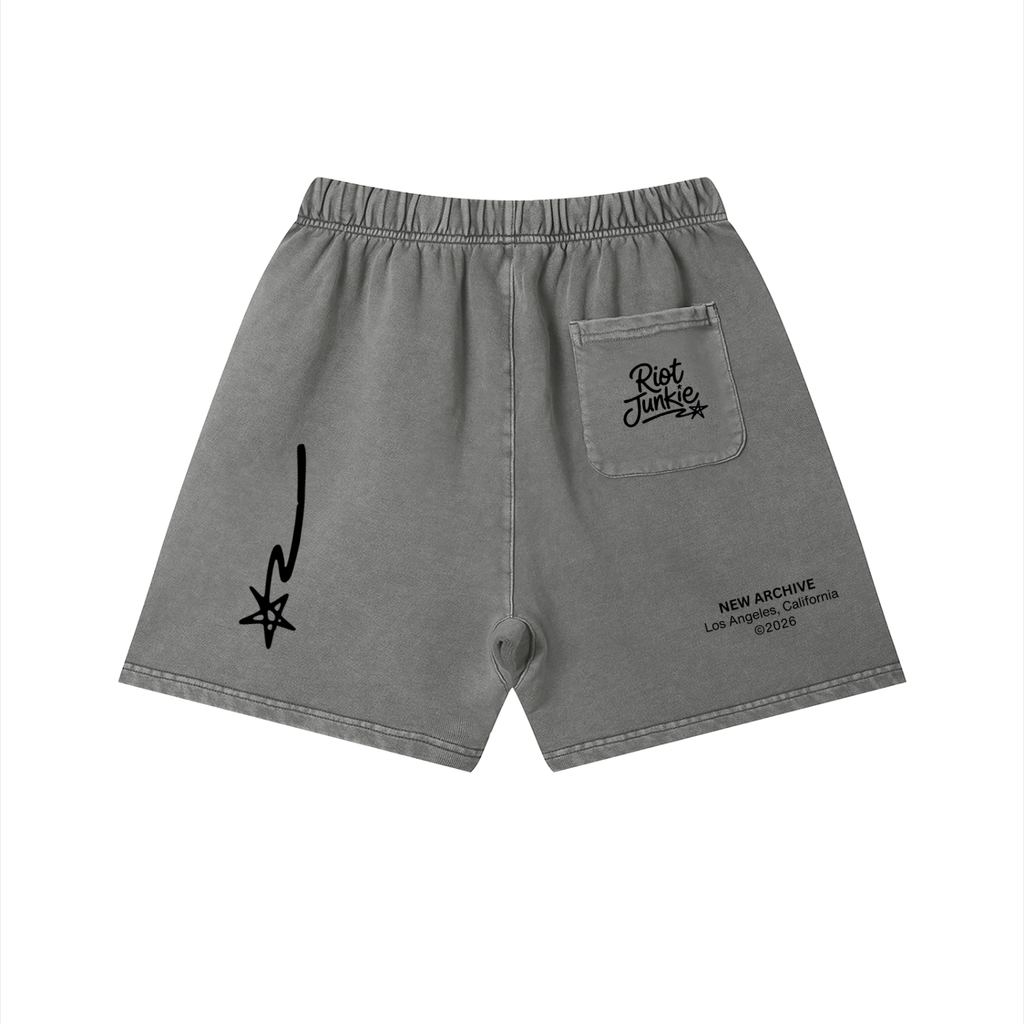 Unisex Vintage Wash Cotton Shorts