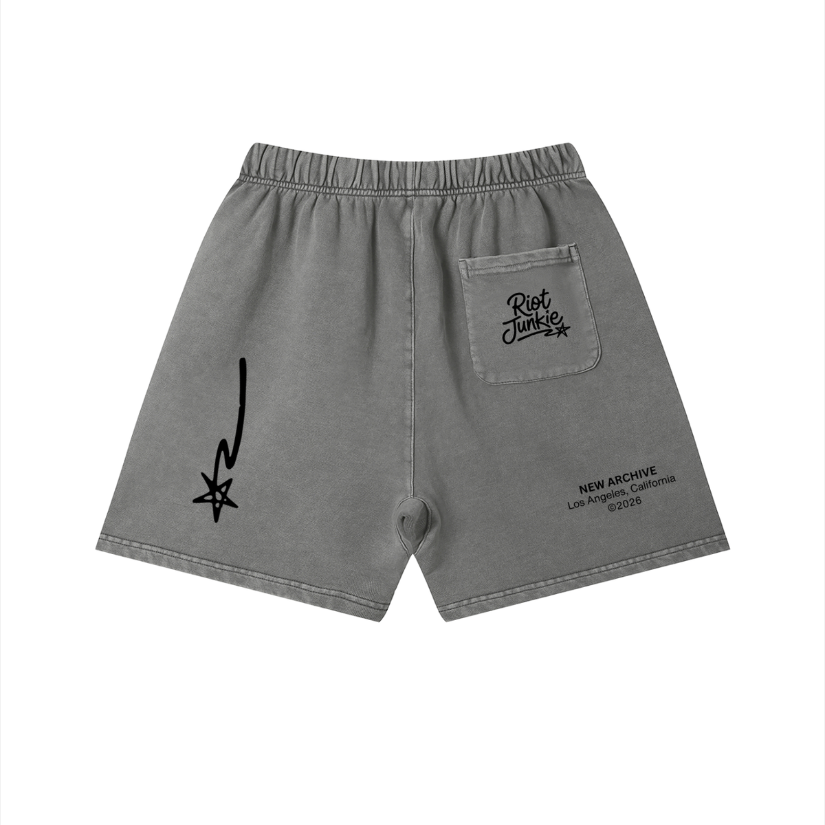 Unisex Vintage Wash Cotton Shorts