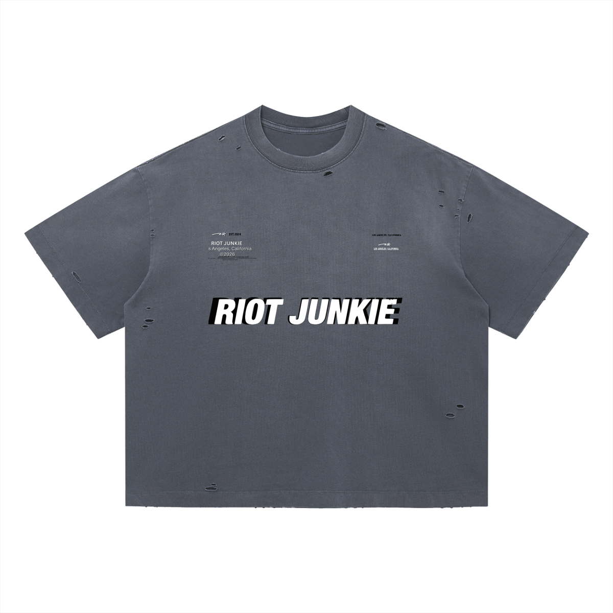 Vintage Washed Distressed Boxy Oversized T-Shirt