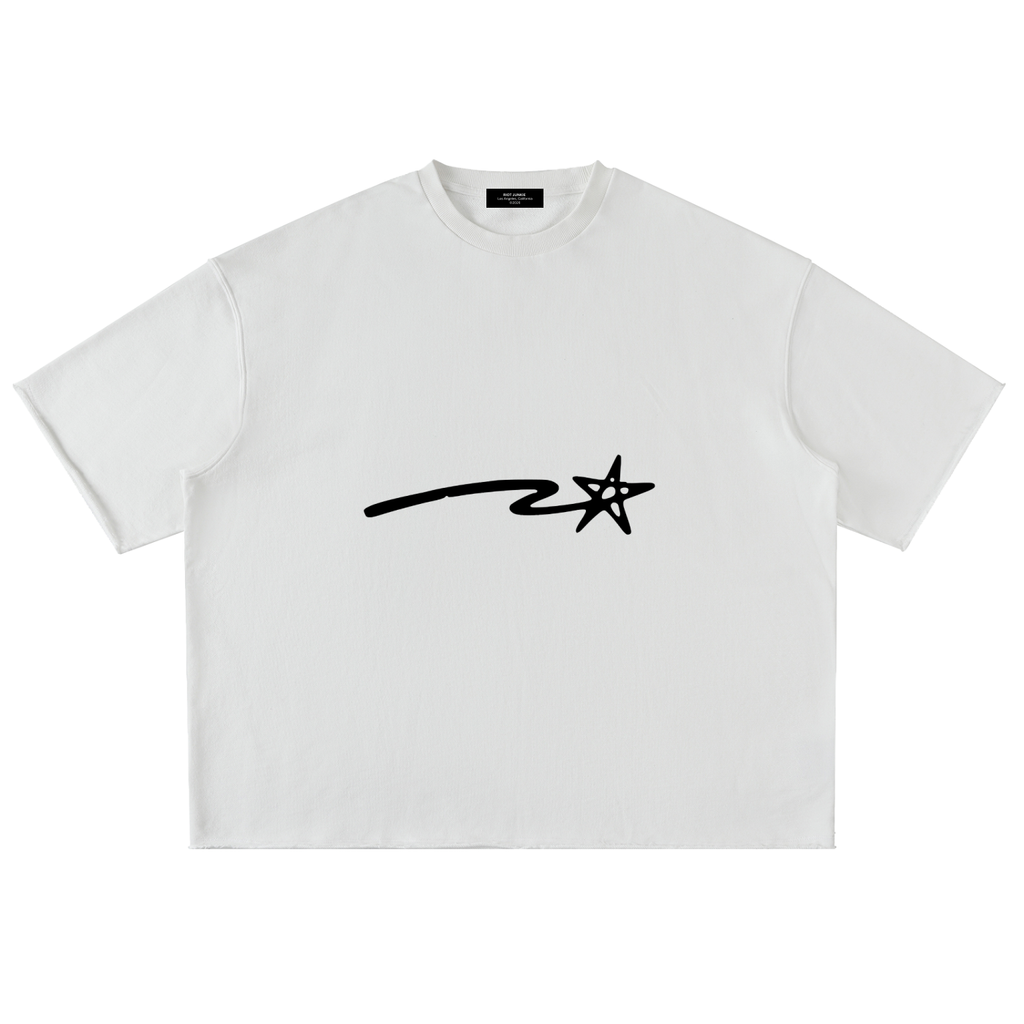 Washed Rolled Hem Half Sleeve T-Shirt
