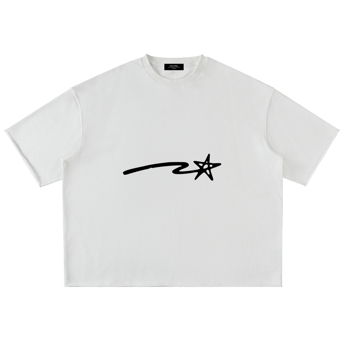 Washed Rolled Hem Half Sleeve T-Shirt
