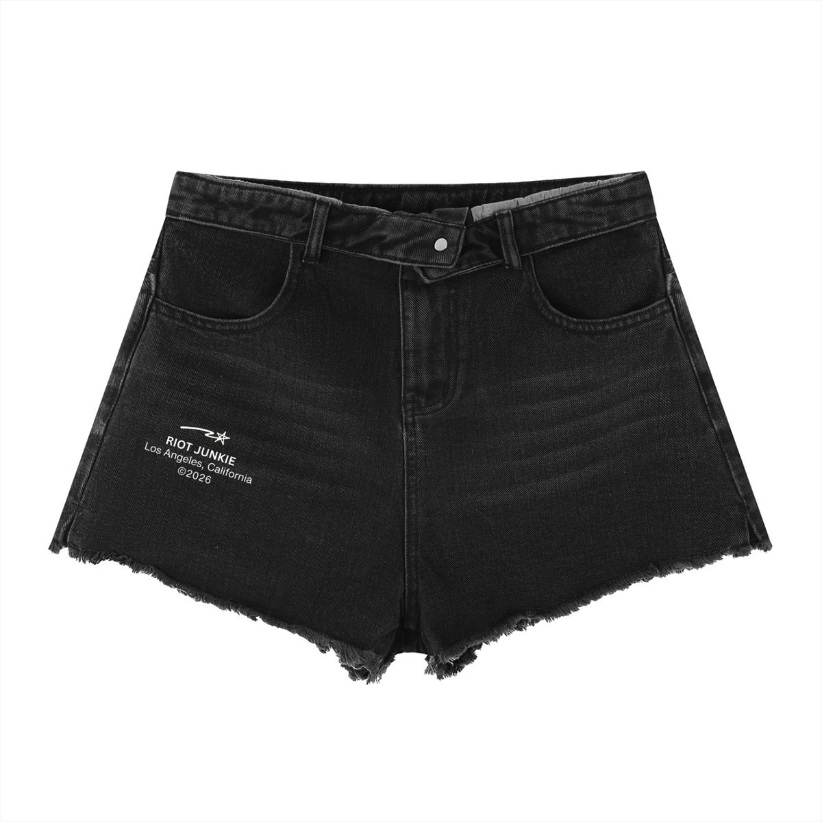 Women’s Vintage Wash High Rise Denim Shorts