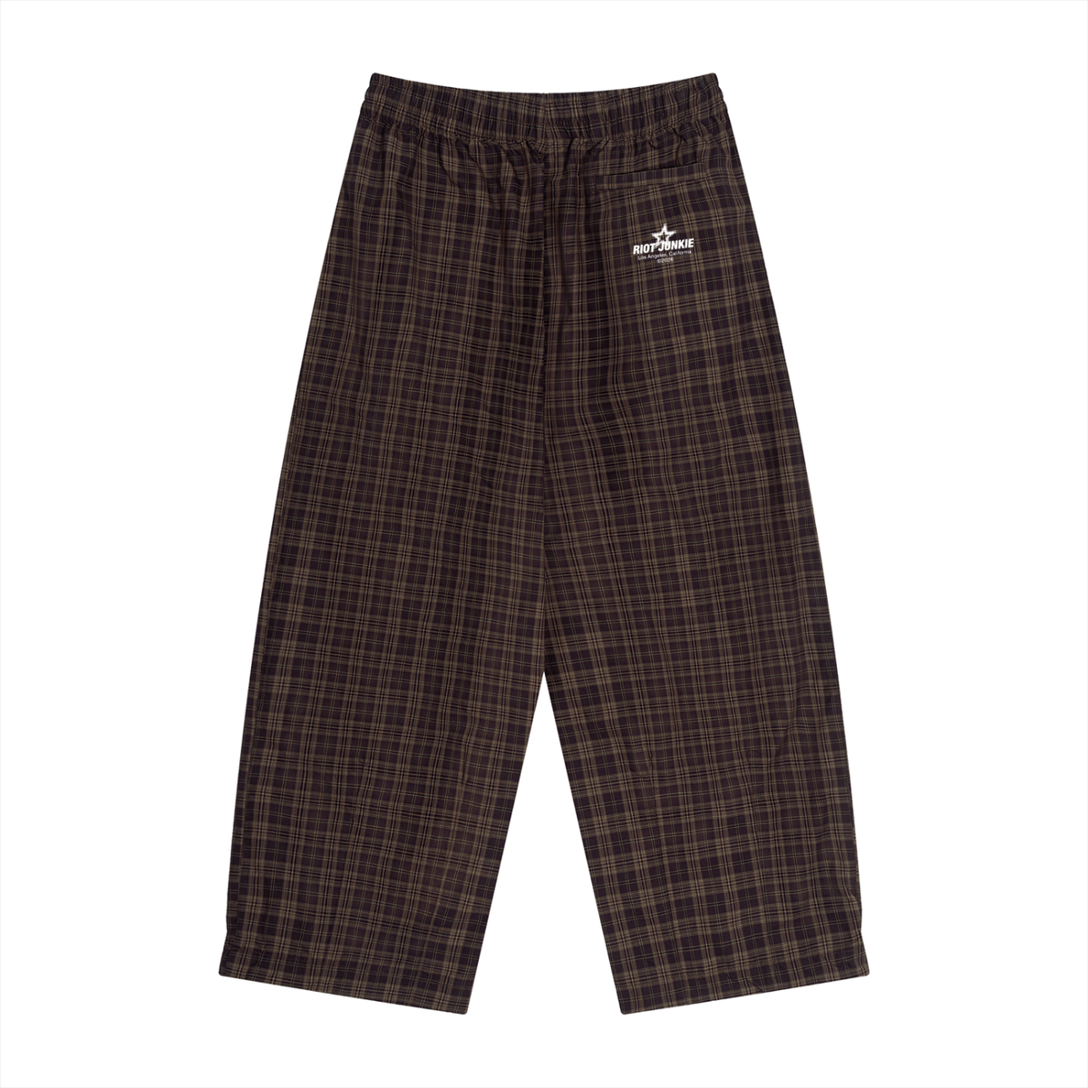 Unisex Plaid Wide Leg Pants