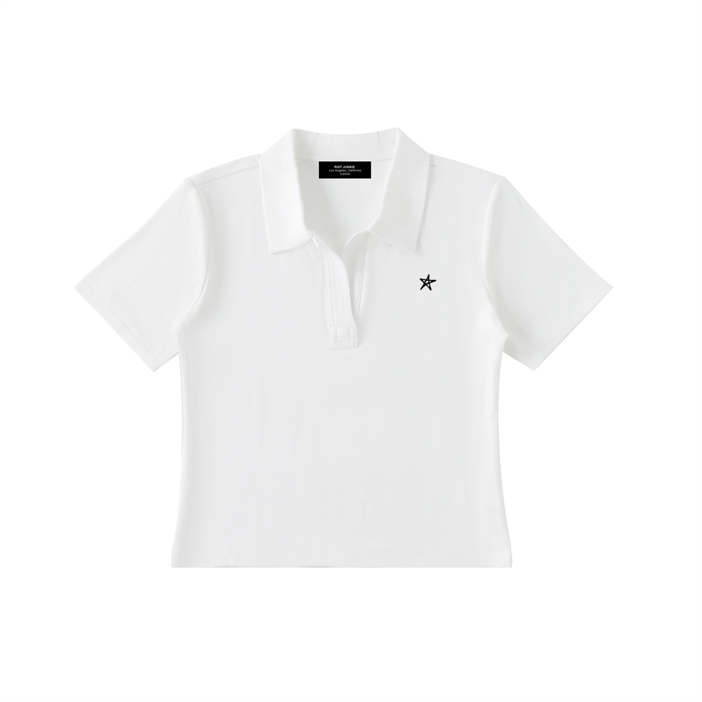 Bodycon Short Sleeve Polo Shirt