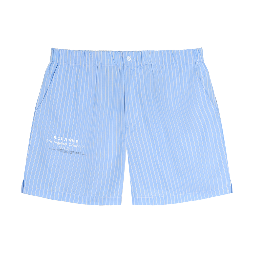 Striped Elastic Waist Shorts