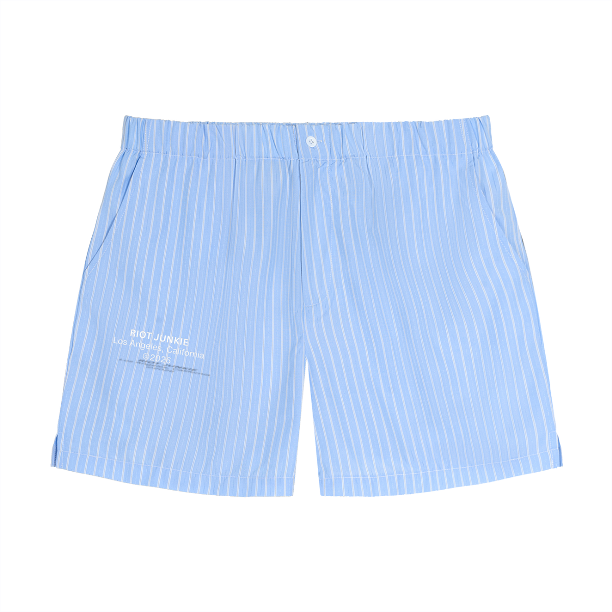 Striped Elastic Waist Shorts