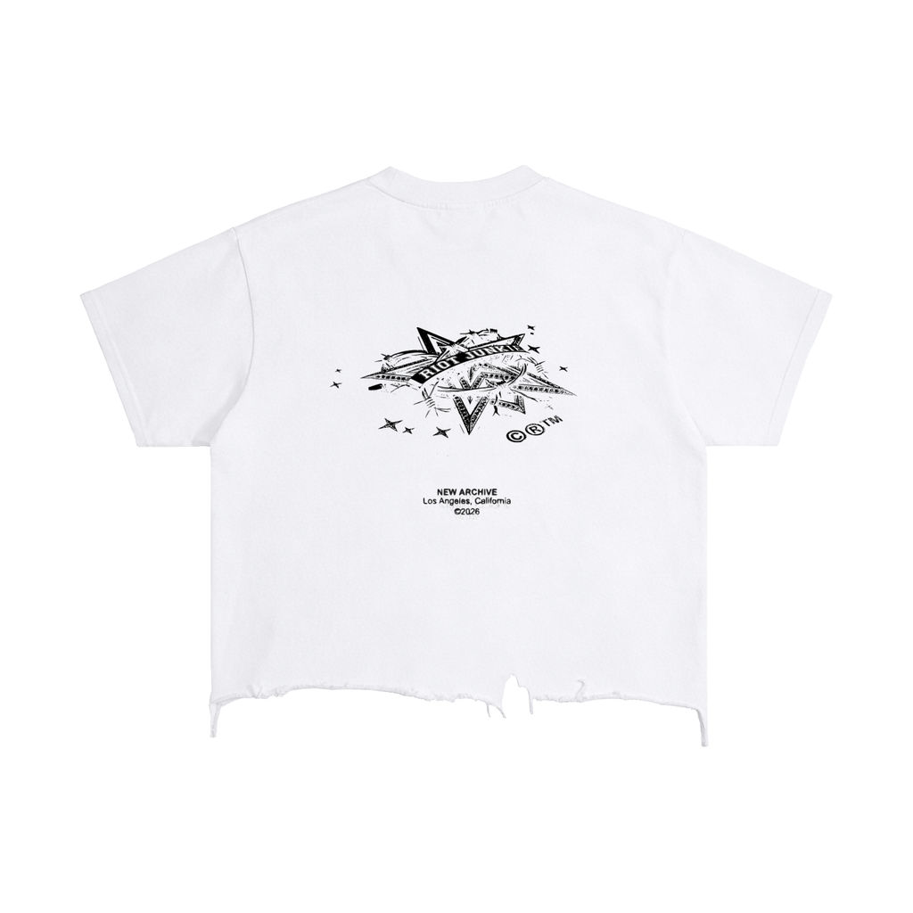 Vintage Wash Boxy Distressed Hem T-Shirt