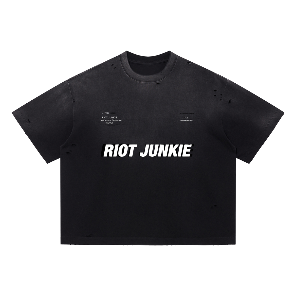 Vintage Washed Distressed Boxy Oversized T-Shirt